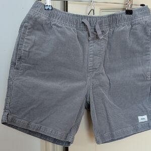 Katin Men's Gray Corduroy Drawstring  Shorts